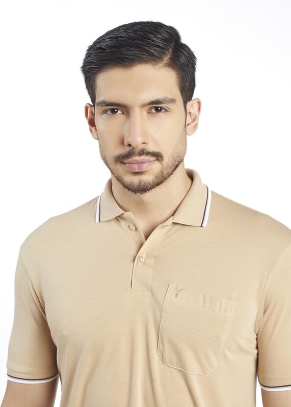 Image of Pro Riders Urban Men's Cotton Rich Polo T-Shirt with Pocket |Regular Fit| Office