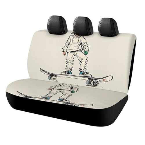 Housse de voiture pour chien durable et imperméable style skateboard