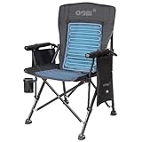 Gobi Heat Zephyr Dual Zone Cooled Camping Chair – Water Circulatory System, USB Rechargeable Battery, 2 Cooling Zones – Padded Arms, Cup Holder & Carrying Case – Wind & Water Resistant