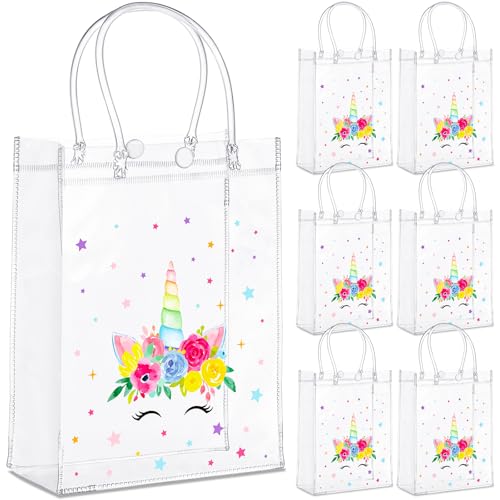 Saypacck 30 Pcs Unicorn Party Favor Bags with Handles for Halloween