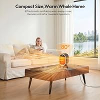 MYCARBON Heizlüfter Energiesparend leise, 80°Oszillation, 35dB, 1500W – Ansicht 3