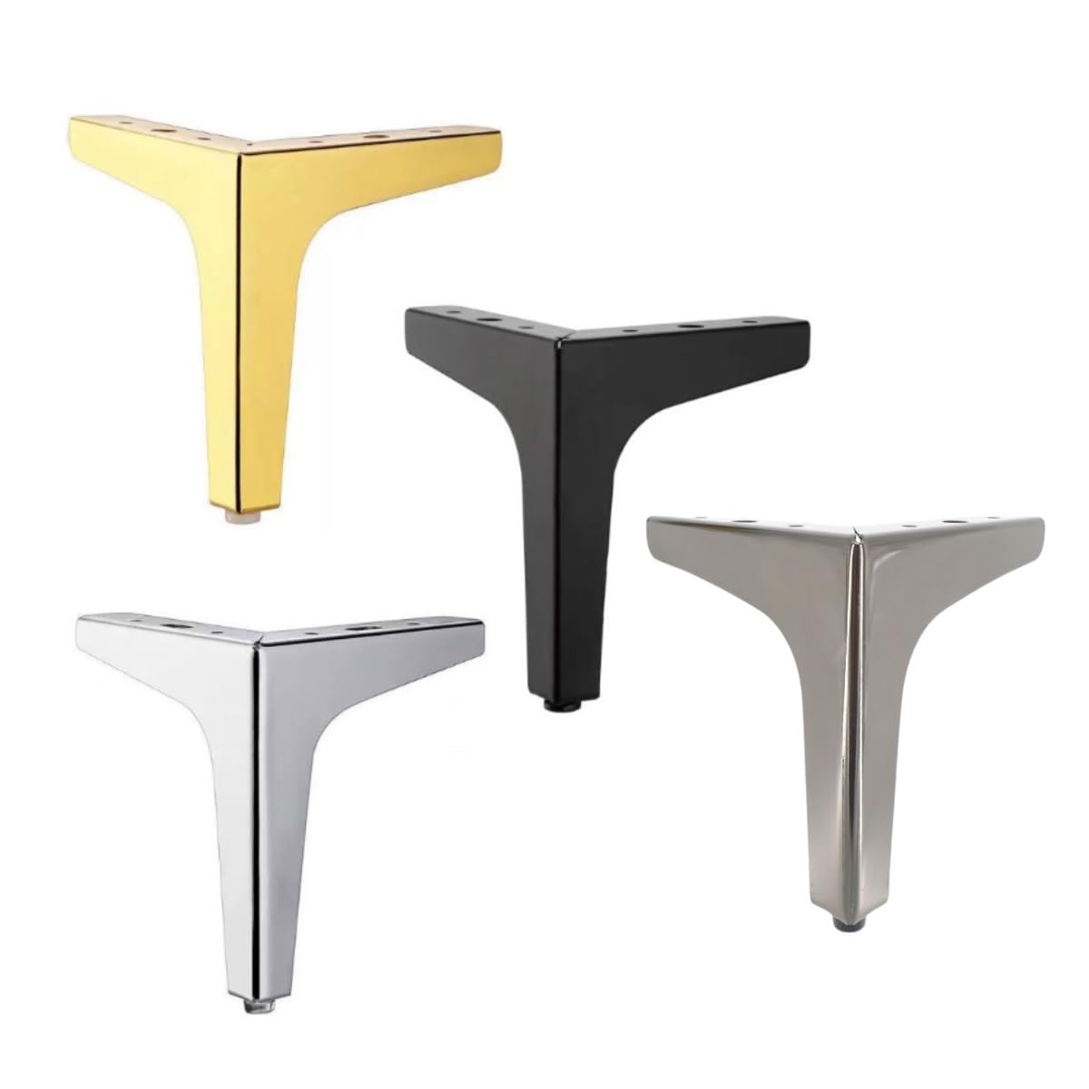 Ersatzbeine für Sofas, Sofas, Sofas, Ottomane, 10,2 cm bis 17,8 cm Höhe, verschönern Sie die Heimdekoration mit stilvollem Fell-Design, 4 Stück