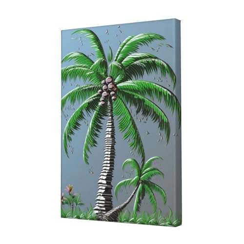 Toile cocotier HD pour habiller un mur vide sans percer de cadre lourd