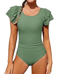 Green Girls Swimsuits