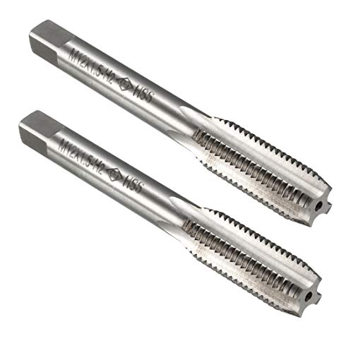 uxcell Metric Tap M12 x 1.5mm Pitch H2 Right Hand Thread Plug HSS for Threading Machine Electric Drill DIY 2pcs
