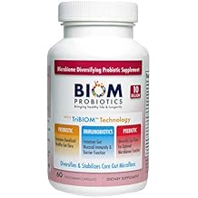 Biom Probiotics 3-in-1 Formula Cold Shipped with 10 Billion Flora Probiotics, Prebiotics and Immunobiotics for Healthy Life & Longevity - Diversifies Gut Microflora and Microbiome - for Men & Women