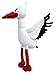 KDO-JOUETS.COM Peluche Cigogne Humoristique (3 Tailles) - 33 cm