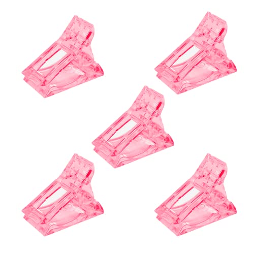 5 Pinces Ongles Transparentes, Clip à Ongles Cristal, Clip Ongles Extension, Nail Art Outil Clip, Pinces à Ongles pour Gel Rapide Cover