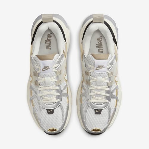 Nike V2K Run Women's Shoes (HJ7245-100, White/Khaki/Metallic Silver/White) Size 104