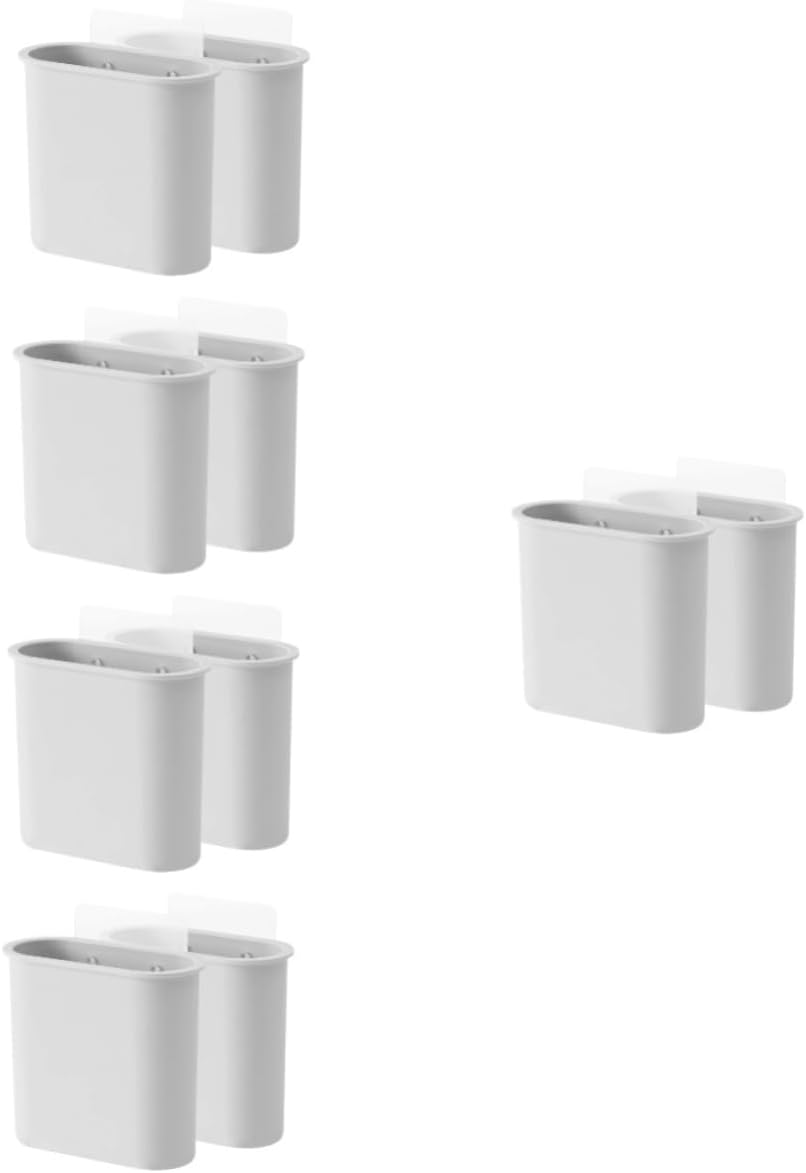 STOBAZA 10pcs Wall-Mounted Storage Bin Draining Toothbrush Organizer Wall Mount Bathroom Storage for Bedroom Home Decor