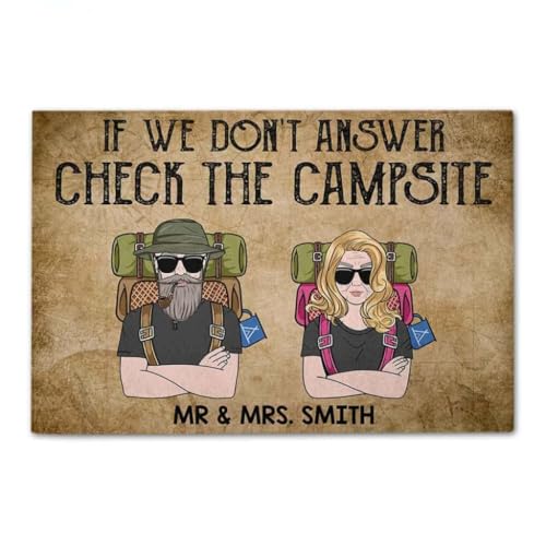 ���փ}�b�g �L�����v���Ԃւ̃p�[�\�i���C�Y���ꂽ�M�t�g�A�������������Ȃ��ꍇ�̓L�����v��̃J�X�^�����m�F���Ă������� 50×80cm doormat Personalized Gifts For Camping Buddies, If we don't a