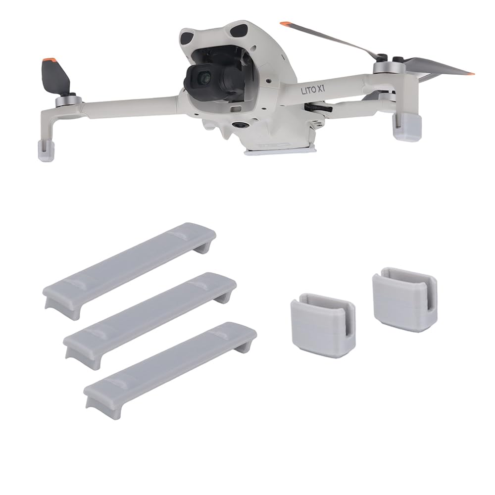 Landing Gear for DJI Lito X1 /Lito 1, Extension Landing Gear 2mm Height-Increasing Bracket Snap-On Protective Cover for Lito X1 /Lito 1 Drone Protection Accessories (gray)