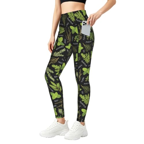 Pantalones de yoga anti-transparencias con bolsillos para mujer