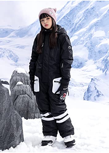 Boys/Girls One Piece Ski Suits Overalls Jumpsuit Windproof Waterproof Snowboarding Snow Suit for Kids Winter Outdoor4