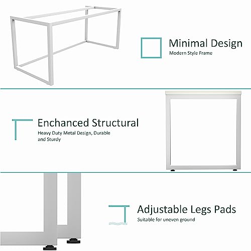 Image of Honey Touch Lizon Metal & Wood Workstation Desk for Home Office | Modern Computer Table for PC, Laptop & WFH | Minimalistic Study Desk with Strong Frame