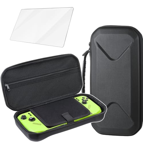 Digi-Tatoo 2in1 Carrying Case & Screen Protector Compatible with 2025 MSI Claw A8/ Claw 8 AI+ (8 inch) Shockproof Scratch-Proof Travel-Friendly Protective Hard Shell Suitcase - Black