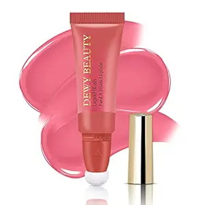 LSxia Liquid Blush Makeup Wand, Cream Liquid Blush with Cushion Applicator For Cheeks Tint, Natural-looking, Glow Dewy Finish, Weightless Blendable Liquid Blush Stick, Long-wearing | #103 EBULLIENT-Co