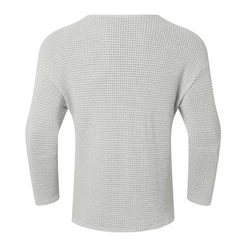 Men's Knitted Long Sleeve Sweater Casual Style Comfortable Round Neck Loose Fit Top for Autumn and Winter Fashion2