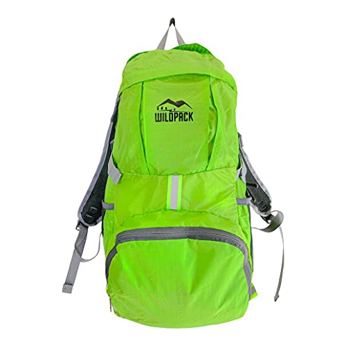 Mochila Deportiva Plegable Wild Pack Verde Lima Ligera miniatura 1