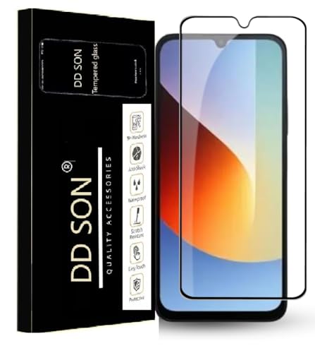 Image of DD SON Premium HD+ Tempered Glass Screen Protector Guard Compatible For Redmi A7 Pro 5G (6.9 Inch, Pack of 1) Edge to Edge Coverage With Easy installation kit for Smartphone