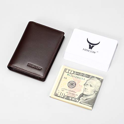 Image of HISCOW Business Card Holder with Large Compartment - Full Grain Leather
