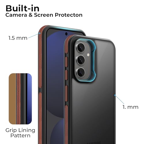 Image of A rtistque Frosted Ultra Matte Back Cover Case for Samsung Galaxy S24 FE 5G | Smooth Sides with Grip | Shockproof TPU Protective Design | Raised Camera Edges | Samsung S24 FE Back Cover - Brown