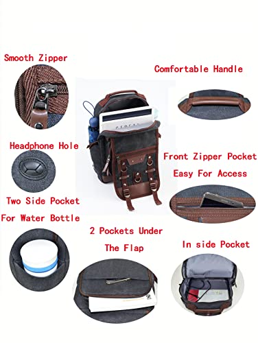 Canvas Shoulder Messenger Backpack Travel Rucksack Sling Bag Cross Body Messenger Bag4