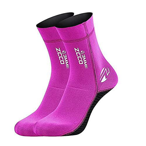 WYYHAA Wetsuit Socks for Men Women, 3Mm Neoprene Water Socks Thermal Anti-Slip Diving Socks for Swimming Suifing Sailing Beach,B,S