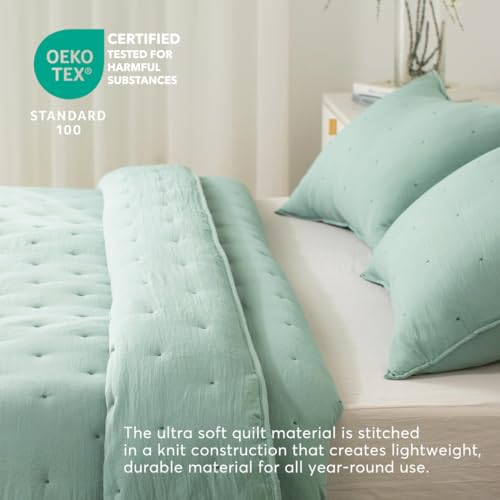 image for KASENTEX Ultra Soft Quilt-Coverlet-Bedspread-Blanket-Set Machine Washa