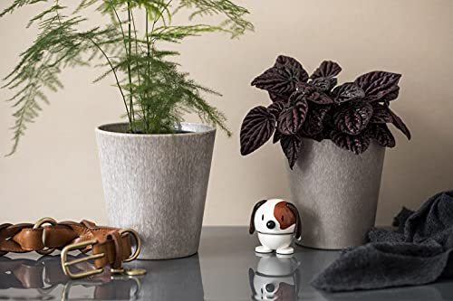 Hoptimist Tier, Hund, Wackelfigur & Glücksbringer Skandinavisch, Wohnzimmer & Schreibtisch Deko, Büro Gadget, Tolle Kleine Geschenke, 5,5 x 5,9 x 7,3 cm, Small, Braun