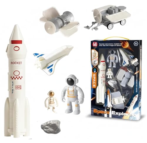 Image of Rocket Toy Science Toy Chandrayaan Space Mission Toy Set for Kids | ISRO Inspired Mars Orbiter Mission & Gaganyaan Playset with Rocket, Shuttle, Rover & Astronauts (Space Explorer)