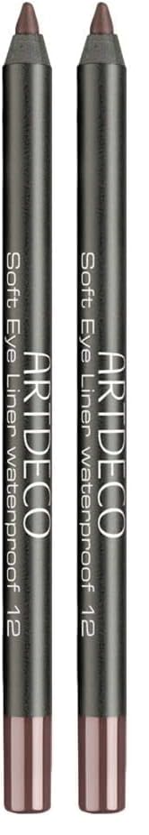 ARTDECO Soft Eyeliner Waterproof - Cremiger Kajalstift wasserfest, langanhaltender Eye Liner mit hoher Deckkraft - 1 x 1,2 g (Packung mit 2)