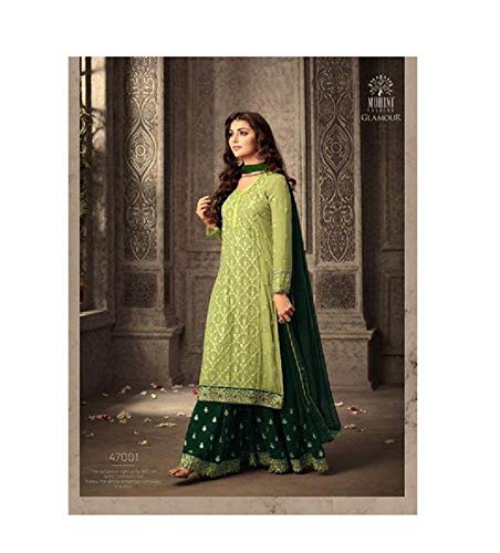Image of Delisa Indian /Pakistani Eid Ramzan Special Ready to wear Plus Size Sharara /Plazzo Style Salwar Suit for Womens-Mohini