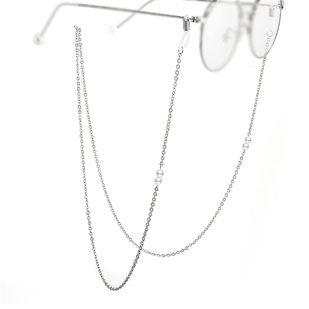 Chaîne de lunettes perles vintage et cordon de masque anti-perte