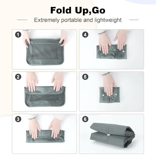 Image of 7pcs Set Travel Organizer Packing Cubes Lightweight Travel Luggage Organizers with Laundry Bag or Toiletry Bag Laundry Organiser. (Grey)