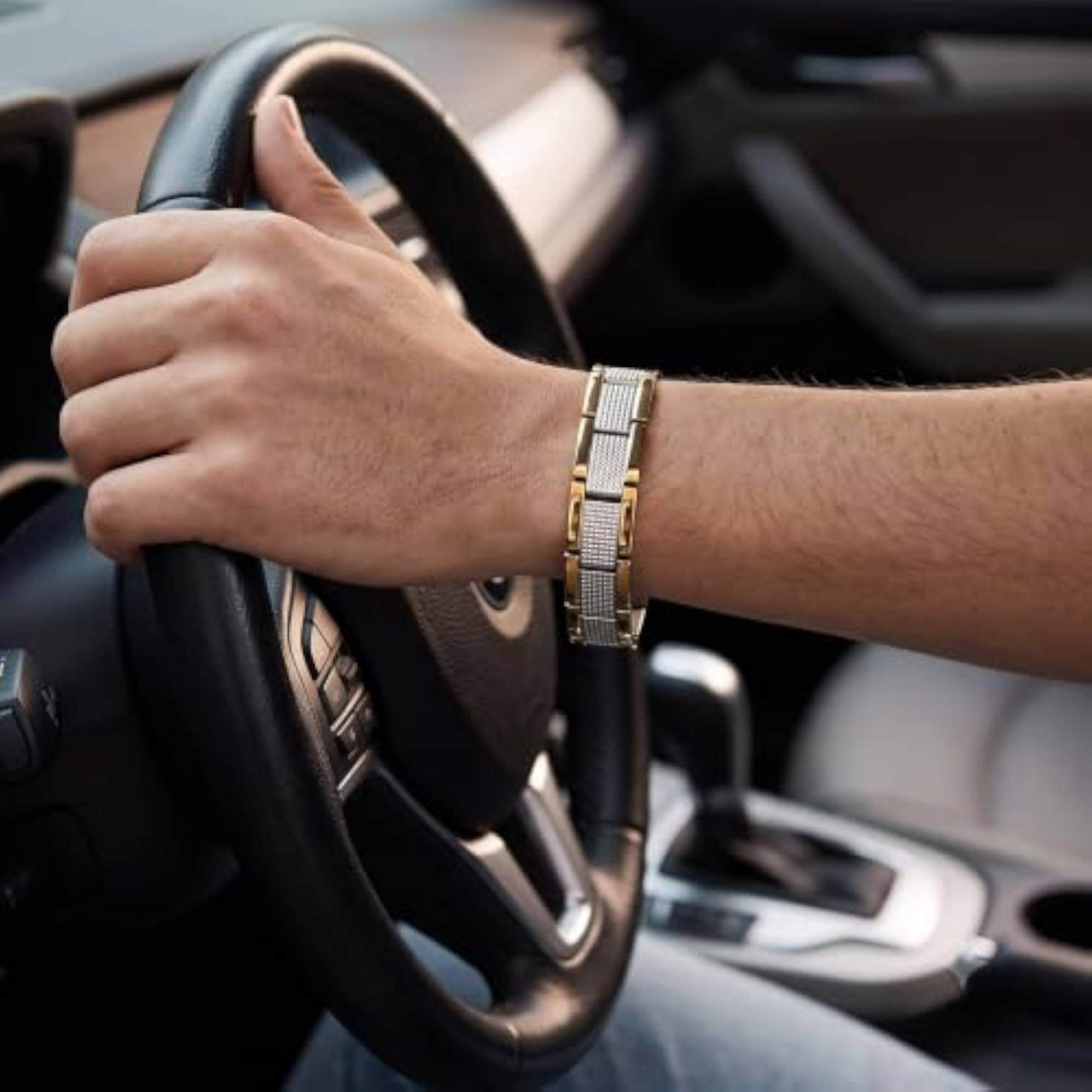 Premium Designer Silver and Gold Finish Kada & Bracelet for Men