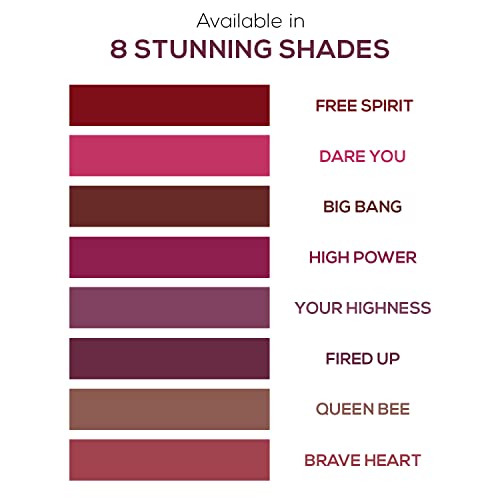 Image of RENEE Stunner Matte Lipstick - Fired Up 4gm| Intense Color Pay Off, Full Coverage Long Lasting Weightless Velvety Formula with One Swipe Application| Enriched with Vitamin E & Hyaluronic Acid