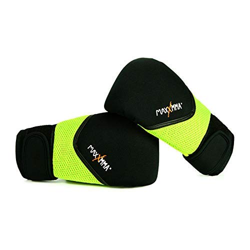 Maxxmma Neoprene Washable Heavy Bag Gloves - Boxing Punching Training (Neon Yellow, S/M) #TOP1
