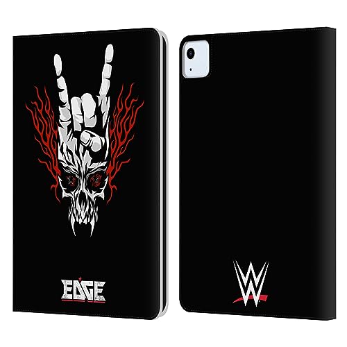 Head Case Designs Officially Licensed WWE Skull Edge Leather Book Wallet Case Cover Compatible with Apple iPad Air 11 2020/2022/2024