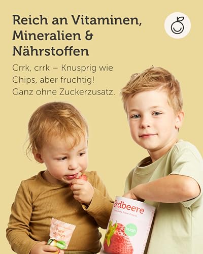 BUAH® Gefriergetrocknete Mandarine | Schonend getrocknete Mandarine ohne Zuckerzusatz | 100% Gefriergetrocknete Früchte ideal als Snacks oder Toppings (70g)