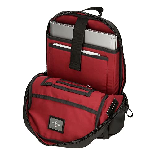 Pepe Jeans Unisex. 7342031 Mochila De Computador Hoxton Preto 25Cm (Osfa), Casual, PoliéSter - 4