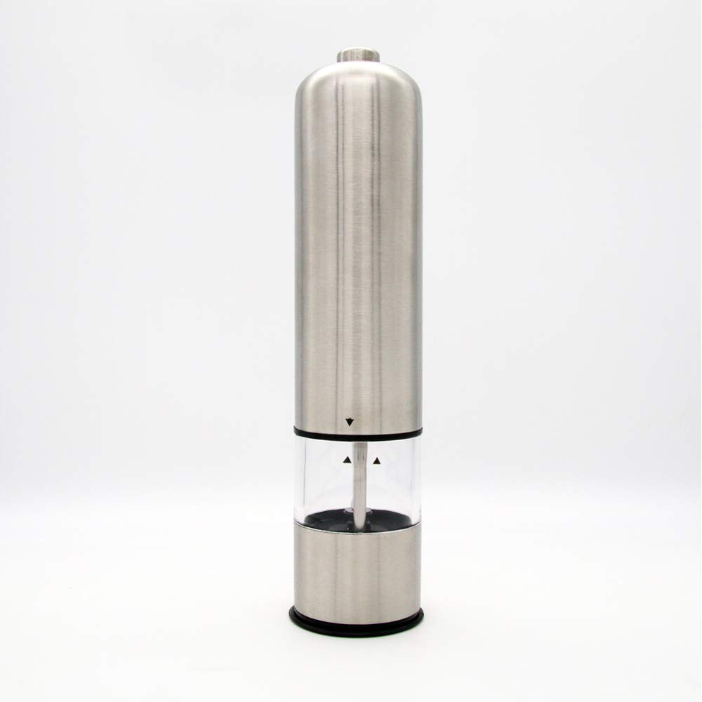 EZ Life Premium Stainless Steel Electric Salt Pepper Grinder Mill Tall Shaker with LED - Durable - with Adjustable Coarseness - for Fresh Ground Rock Salt, Sea Salt, Black Pepper, White Pepper-image-12