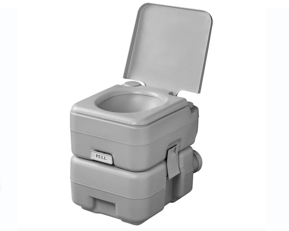 Camping Toiletten 10L/20L Chemietoilette 10L Frischwassertank Reinigungssprühgerät Spülpumpe Sitzhöhe: 42 cm Campingklo Mobiles WC für Outdoor Reisen & Wohnmobil Festival 370415