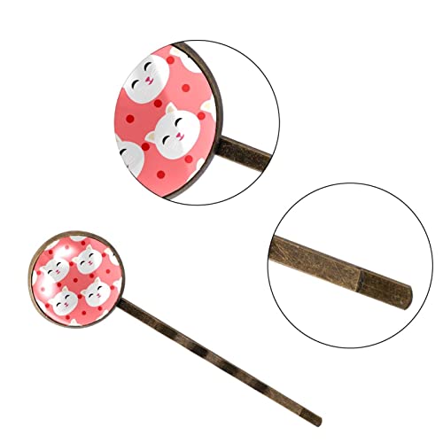 Épingles à cheveux chat rose pour fixer vos mèches sans douleur avec ce lot de 4 - 3