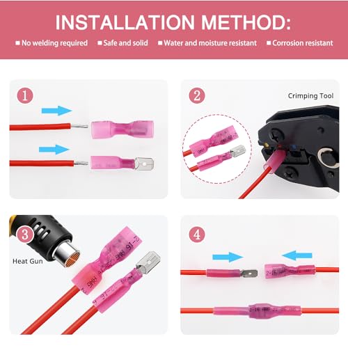 YIXISI 100 PCS Heat Shrink Wire Connectors Kit, Marine Grade Electrical Connectors - Image 4