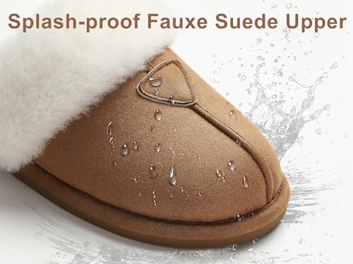 Cozyfurry Womens Slippers Fuzzy Memory Foam House Slippers Faux Suede Winter Warm Indoor Shoes4
