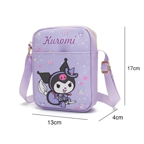 Image of cute cartoon-themed mini crossbody bag, also a shoulder bag, features a cartoon pattern design