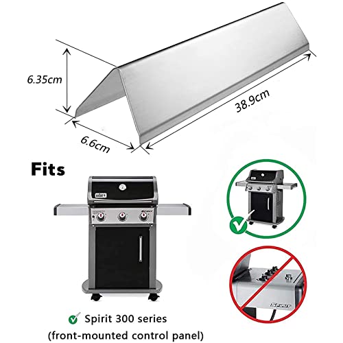 GFTIME 38,9cm Flavorizer Bar 7636 für Spirit E-310/320/330 (2013-Current), Spirit II E/S 310 & 210 Serie Gasgrill (mit vorderen Brennerknöpfen), Edelstahl Hitzeplatte Ersatzteile