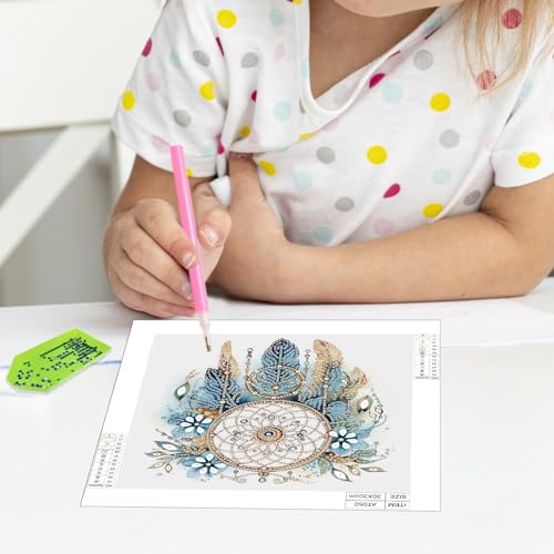 Image of AiYuanzsh Dream Catcher DIY 5D Special Shape Diamond Art Kits for Adults | Crystal Rhinestones Diamond Painting, For Adults & Beginners, Home Wall Decoration Gift, 12x12inch