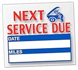 Donkey Auto Products Generic Next Service Due Reminder Static Cling Window Stickers – Oil Changes, Tune-Ups, Tire Rotations (100 per Pack)